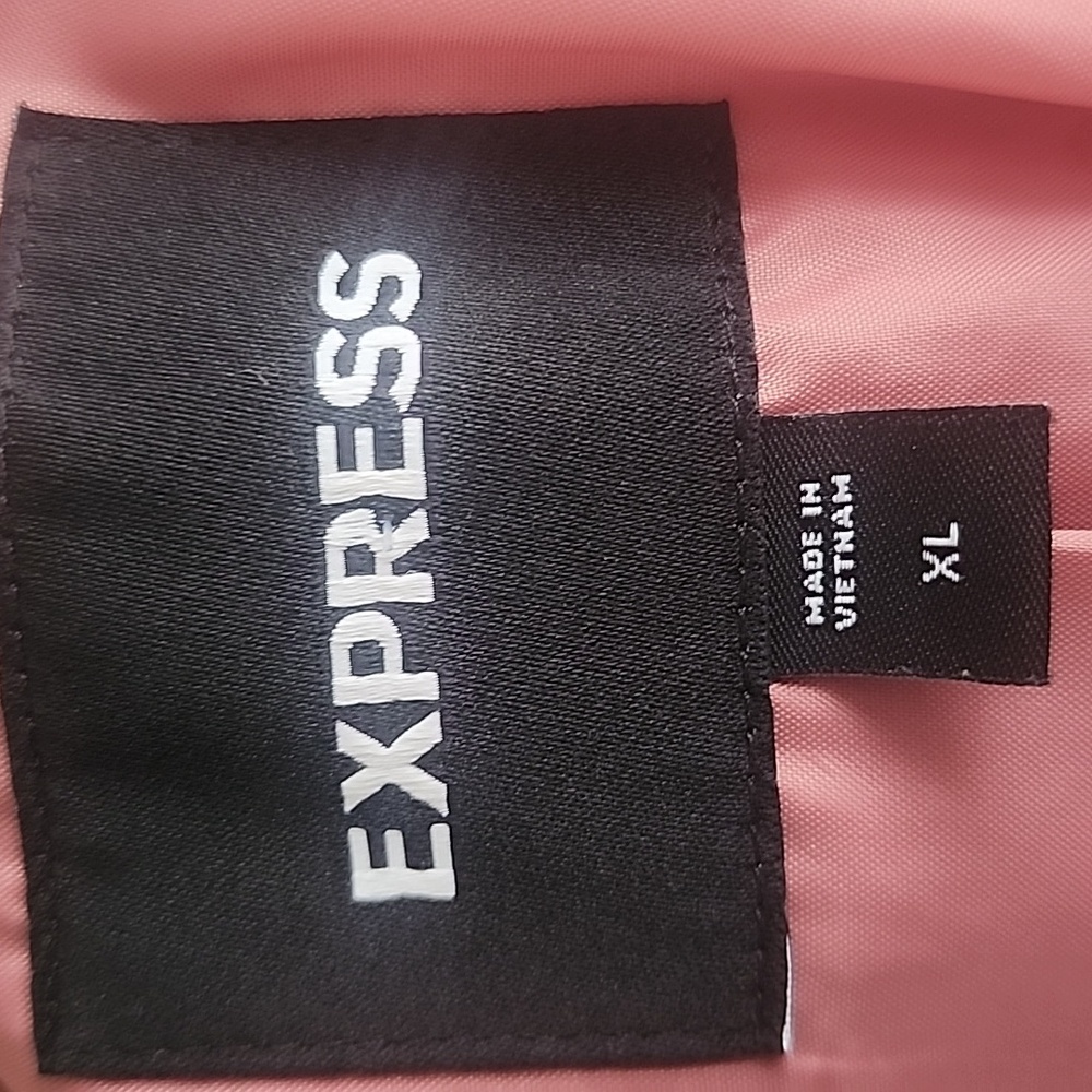 EXPRESS WOOL BLEND PINK STRUCTURED LINED COAT EUC… - image 9